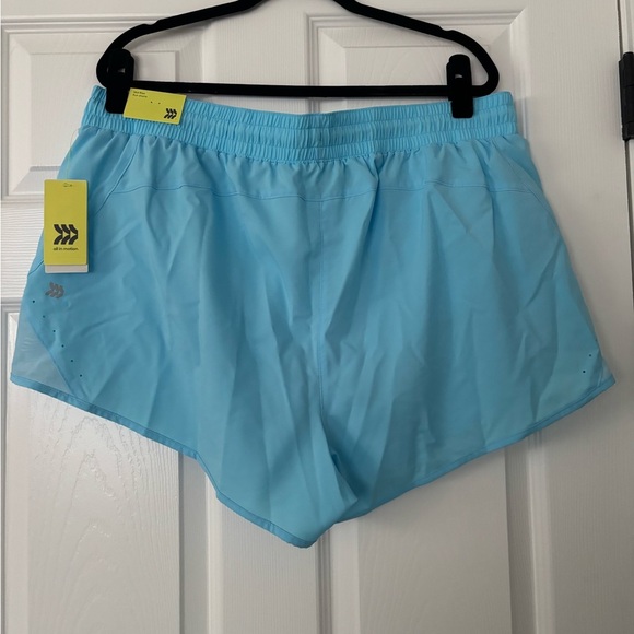 All in Motion Turquoise Athletic Shorts with Quick-Dry Fabric - Picture 2 of 2